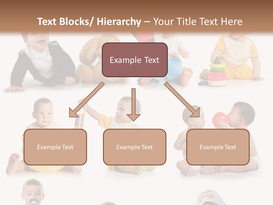 A Group Of Babies Sitting On The Ground With Toys PowerPoint Template