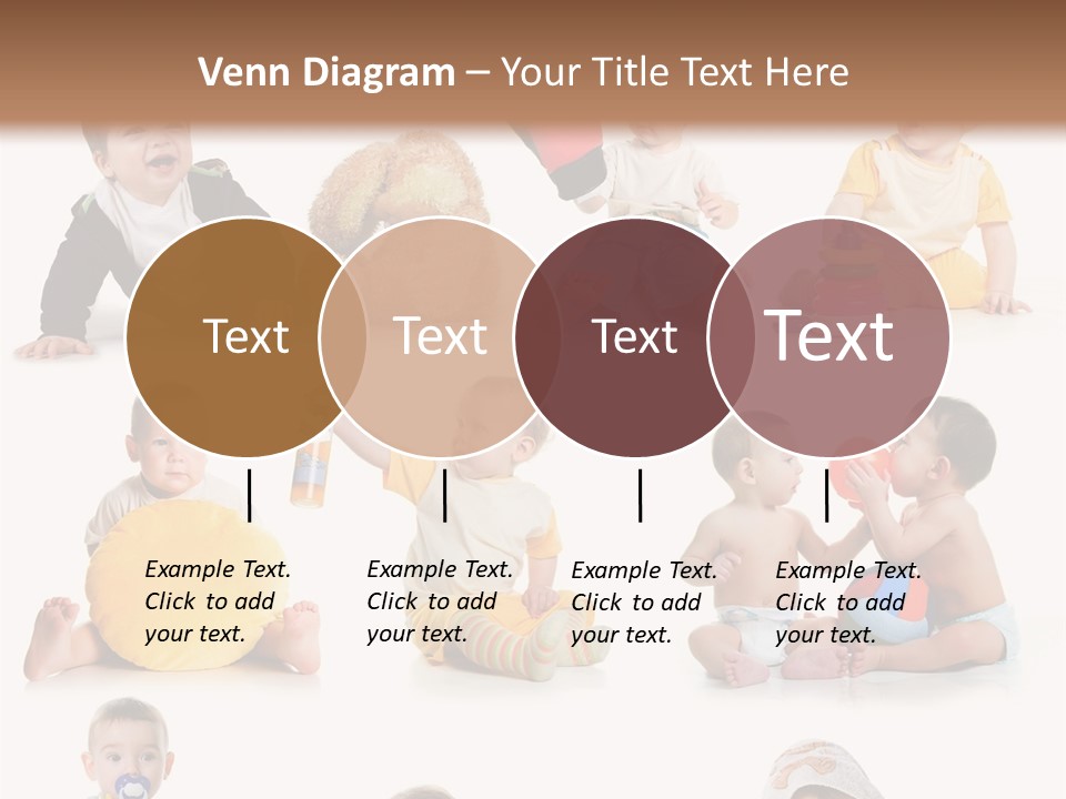 A Group Of Babies Sitting On The Ground With Toys PowerPoint Template