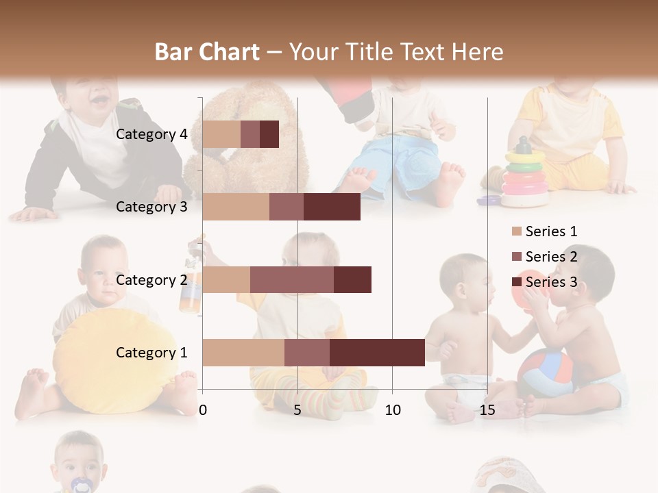 A Group Of Babies Sitting On The Ground With Toys PowerPoint Template