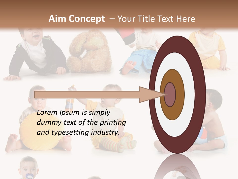 A Group Of Babies Sitting On The Ground With Toys PowerPoint Template