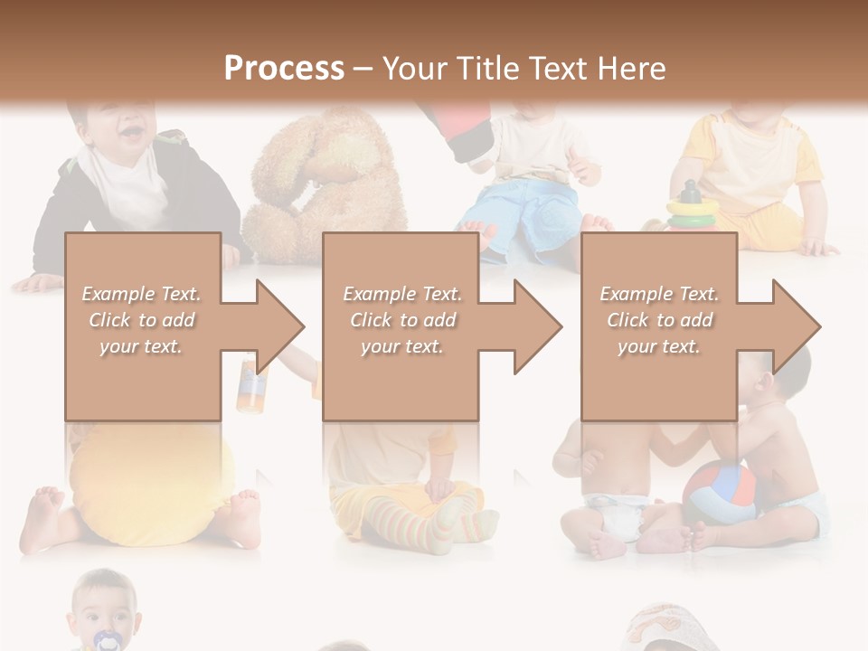 A Group Of Babies Sitting On The Ground With Toys PowerPoint Template