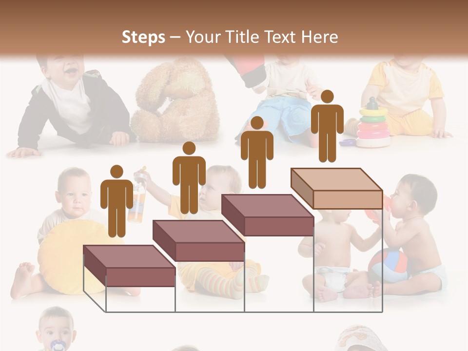 A Group Of Babies Sitting On The Ground With Toys PowerPoint Template