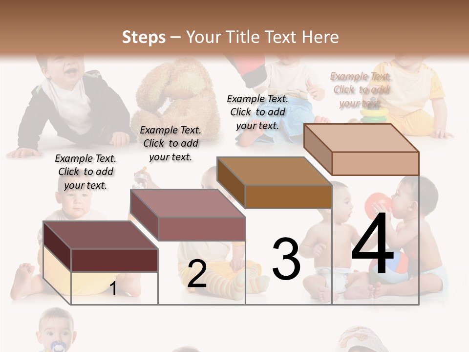 A Group Of Babies Sitting On The Ground With Toys PowerPoint Template