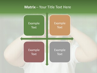 A Little Girl Holding Her Hands Up To Her Face PowerPoint Template