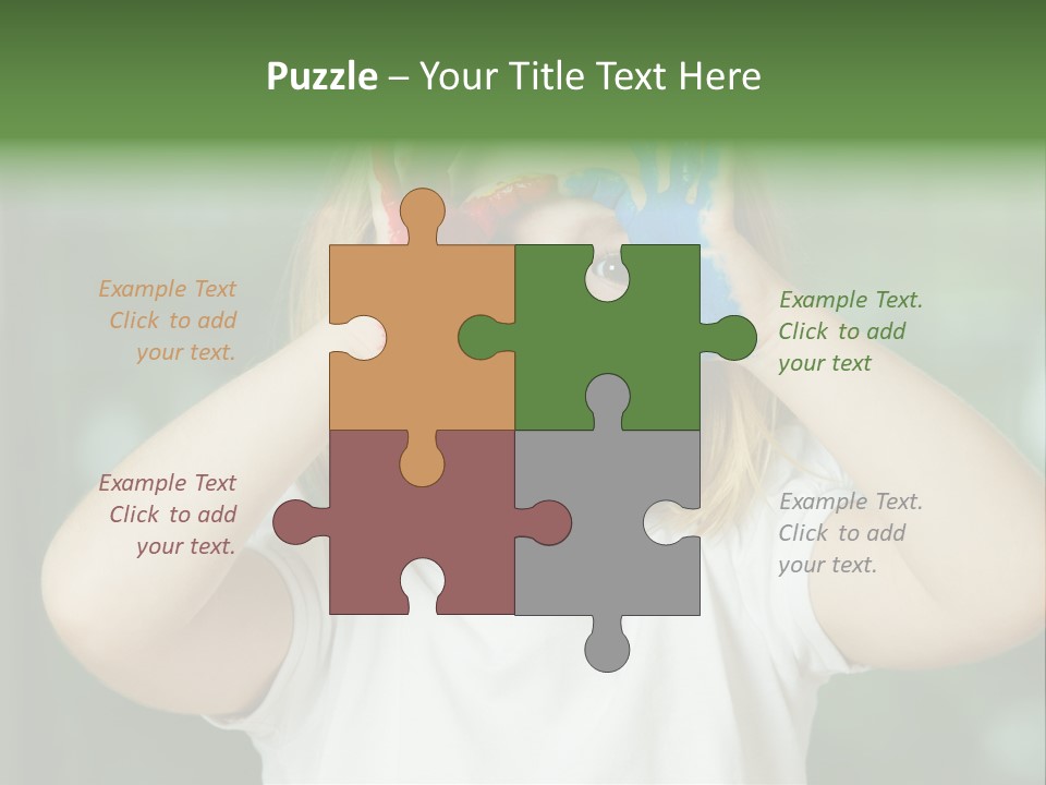 A Little Girl Holding Her Hands Up To Her Face PowerPoint Template