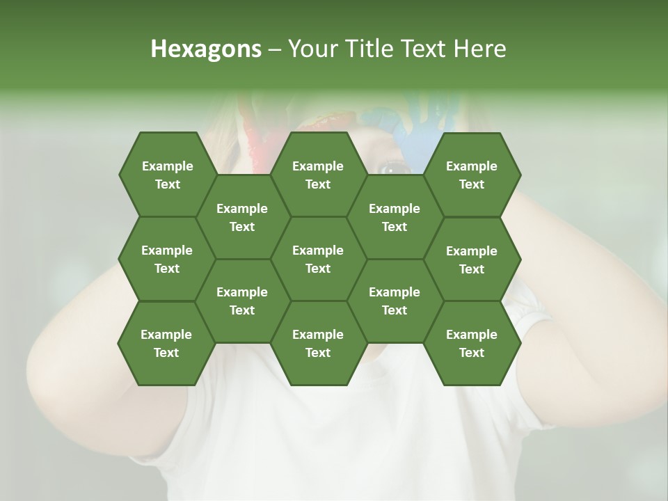 A Little Girl Holding Her Hands Up To Her Face PowerPoint Template