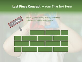 A Little Girl Holding Her Hands Up To Her Face PowerPoint Template