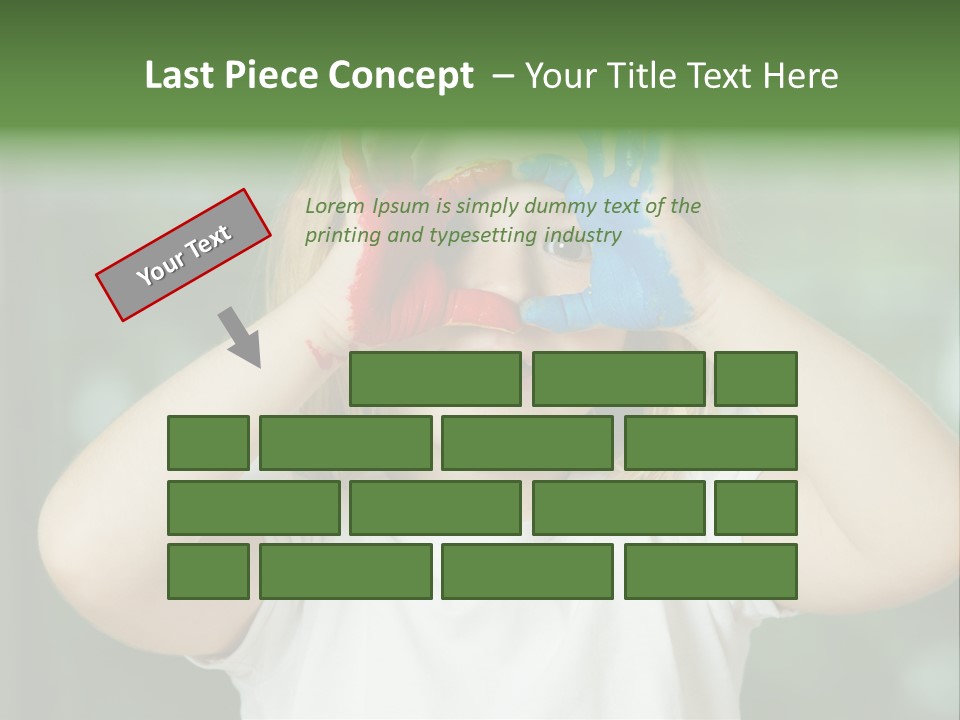 A Little Girl Holding Her Hands Up To Her Face PowerPoint Template