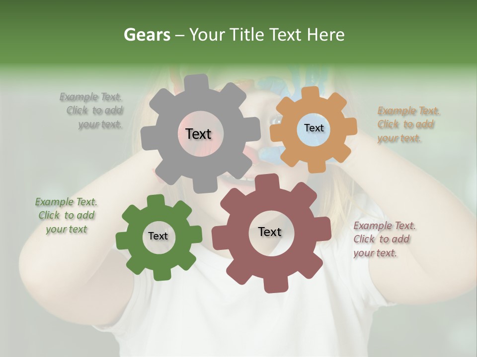 A Little Girl Holding Her Hands Up To Her Face PowerPoint Template
