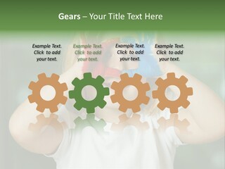 A Little Girl Holding Her Hands Up To Her Face PowerPoint Template