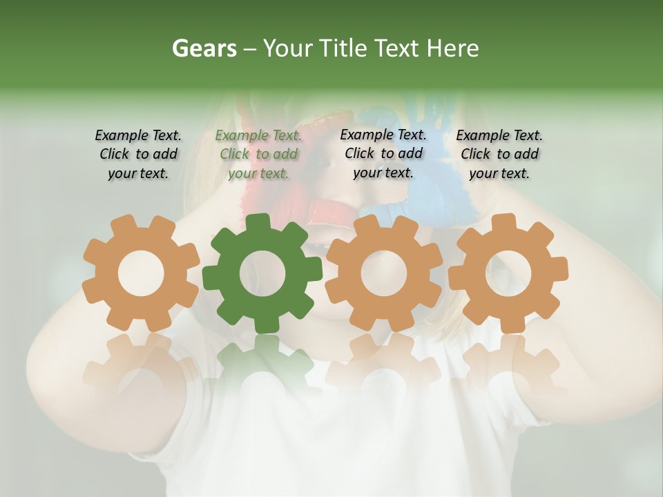 A Little Girl Holding Her Hands Up To Her Face PowerPoint Template
