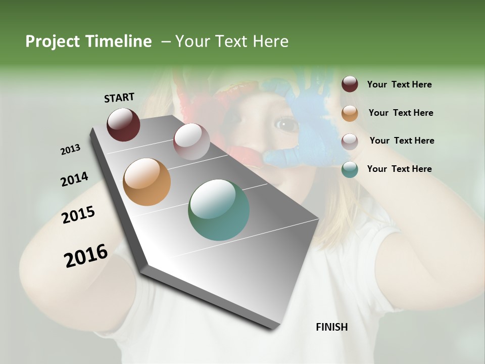 A Little Girl Holding Her Hands Up To Her Face PowerPoint Template