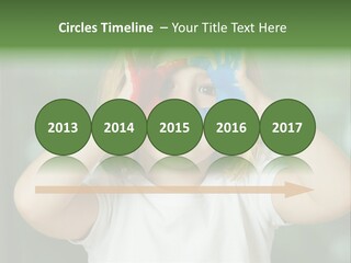 A Little Girl Holding Her Hands Up To Her Face PowerPoint Template