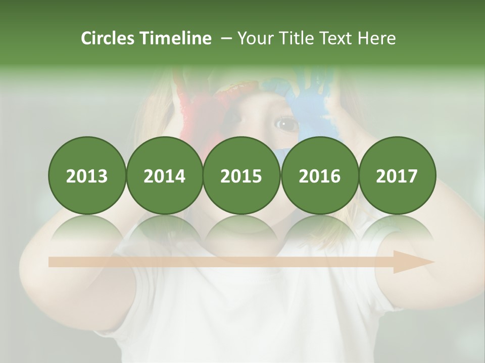 A Little Girl Holding Her Hands Up To Her Face PowerPoint Template