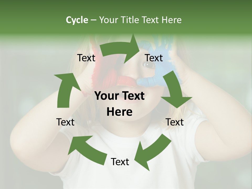 A Little Girl Holding Her Hands Up To Her Face PowerPoint Template