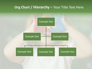 A Little Girl Holding Her Hands Up To Her Face PowerPoint Template