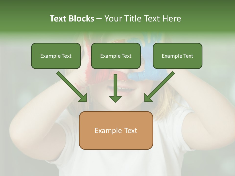 A Little Girl Holding Her Hands Up To Her Face PowerPoint Template