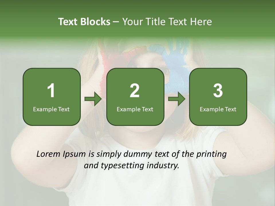 A Little Girl Holding Her Hands Up To Her Face PowerPoint Template