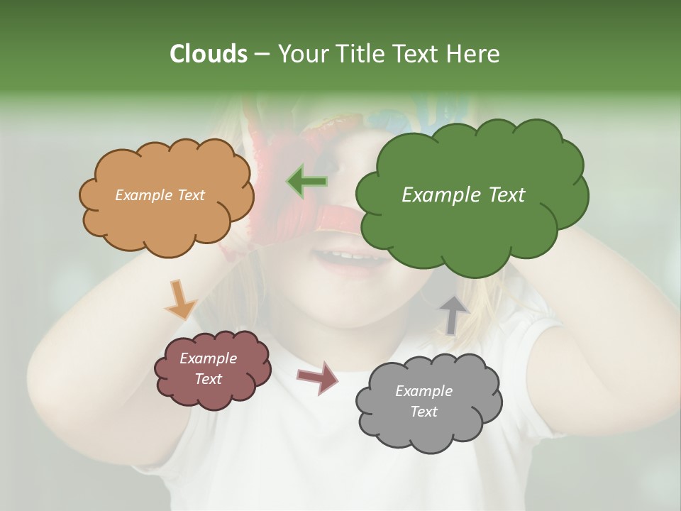 A Little Girl Holding Her Hands Up To Her Face PowerPoint Template