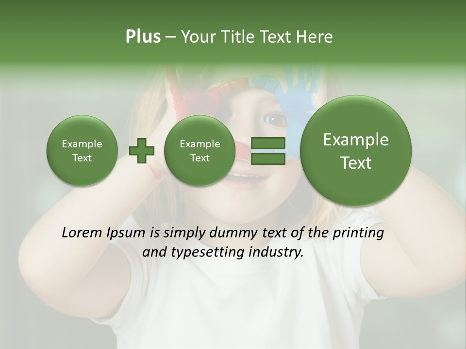 A Little Girl Holding Her Hands Up To Her Face PowerPoint Template
