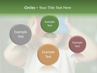 A Little Girl Holding Her Hands Up To Her Face PowerPoint Template