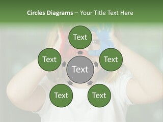 A Little Girl Holding Her Hands Up To Her Face PowerPoint Template