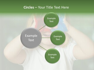 A Little Girl Holding Her Hands Up To Her Face PowerPoint Template