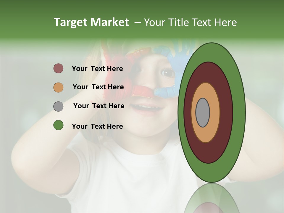 A Little Girl Holding Her Hands Up To Her Face PowerPoint Template