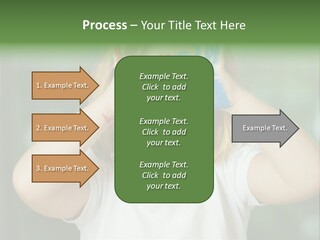 A Little Girl Holding Her Hands Up To Her Face PowerPoint Template