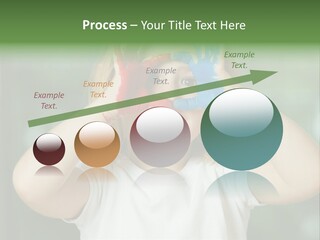 A Little Girl Holding Her Hands Up To Her Face PowerPoint Template