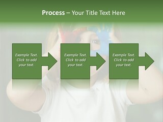 A Little Girl Holding Her Hands Up To Her Face PowerPoint Template