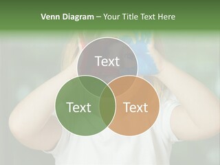 A Little Girl Holding Her Hands Up To Her Face PowerPoint Template