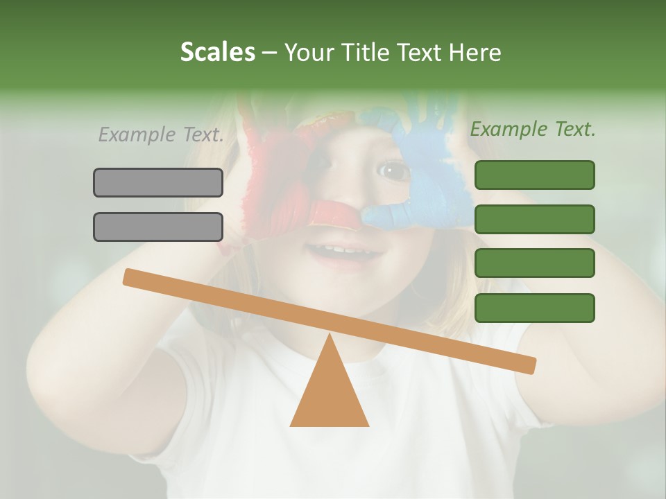 A Little Girl Holding Her Hands Up To Her Face PowerPoint Template