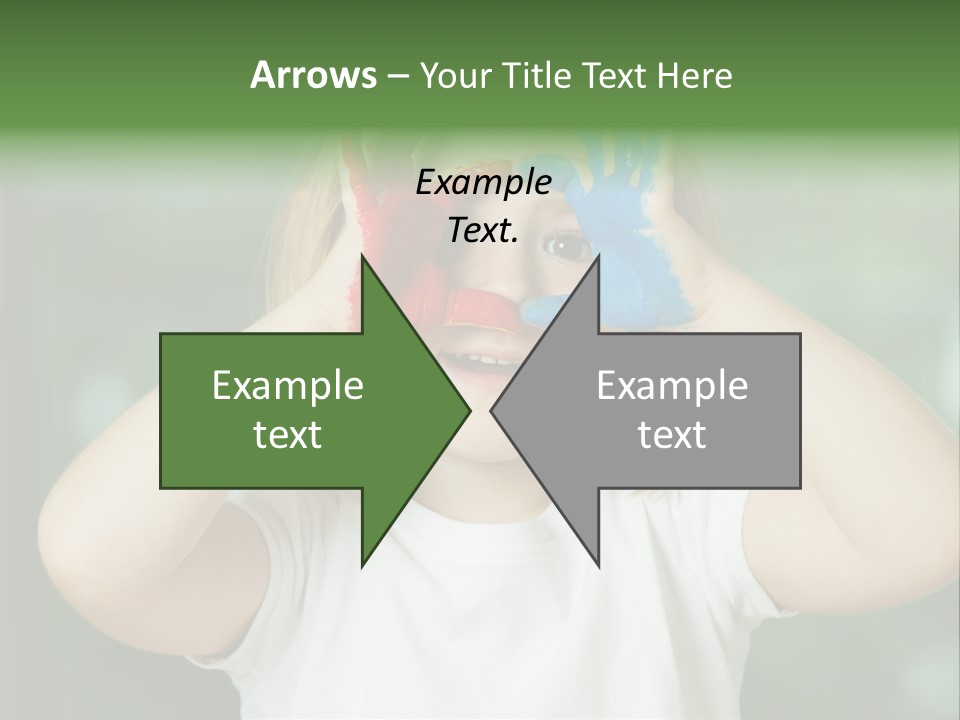A Little Girl Holding Her Hands Up To Her Face PowerPoint Template