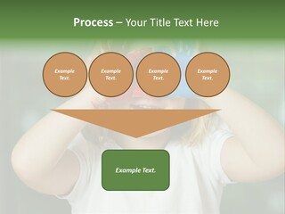 A Little Girl Holding Her Hands Up To Her Face PowerPoint Template