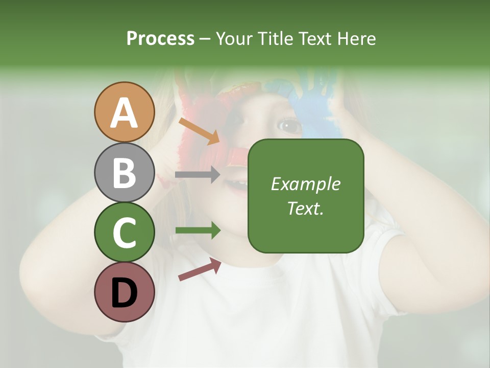 A Little Girl Holding Her Hands Up To Her Face PowerPoint Template