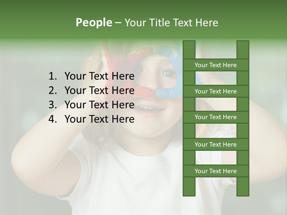 A Little Girl Holding Her Hands Up To Her Face PowerPoint Template