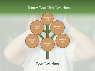 A Little Girl Holding Her Hands Up To Her Face PowerPoint Template