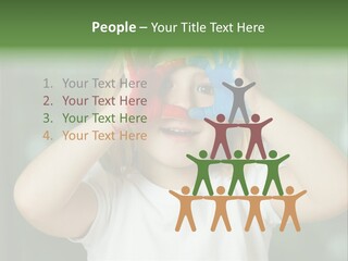 A Little Girl Holding Her Hands Up To Her Face PowerPoint Template