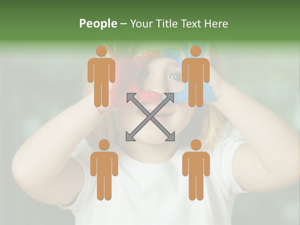 A Little Girl Holding Her Hands Up To Her Face PowerPoint Template