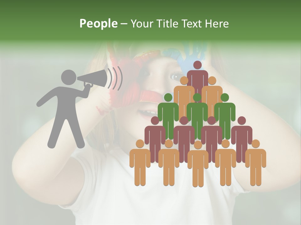 A Little Girl Holding Her Hands Up To Her Face PowerPoint Template