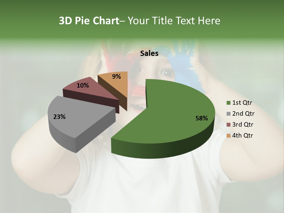 A Little Girl Holding Her Hands Up To Her Face PowerPoint Template