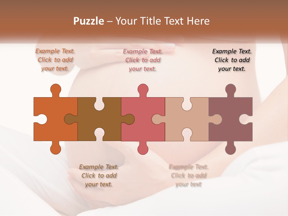 A Pregnant Woman Holding Her Belly In Her Hands PowerPoint Template