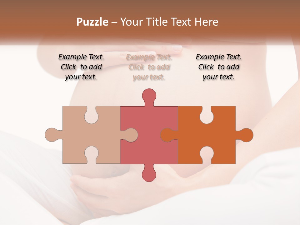 A Pregnant Woman Holding Her Belly In Her Hands PowerPoint Template