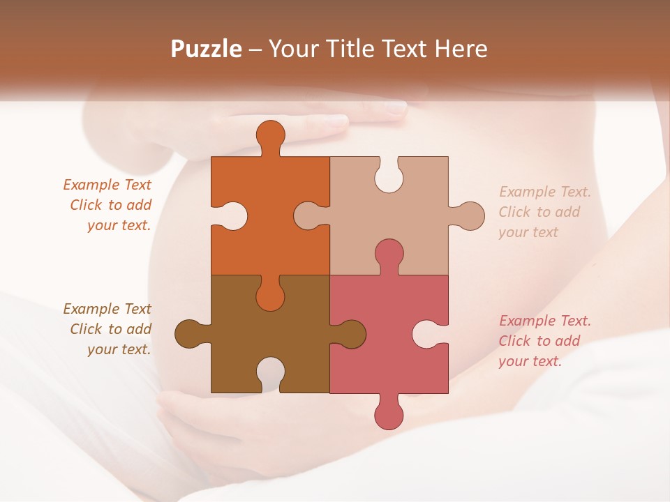 A Pregnant Woman Holding Her Belly In Her Hands PowerPoint Template