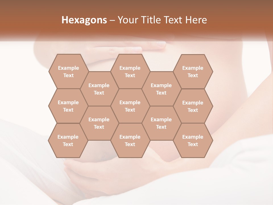 A Pregnant Woman Holding Her Belly In Her Hands PowerPoint Template