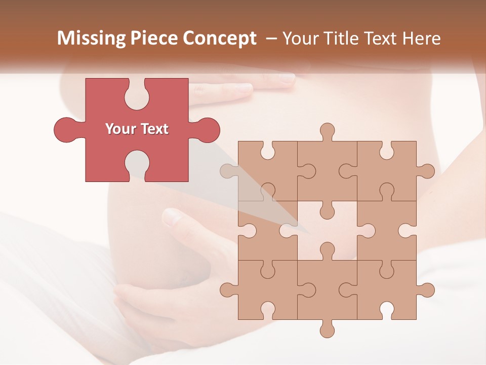 A Pregnant Woman Holding Her Belly In Her Hands PowerPoint Template