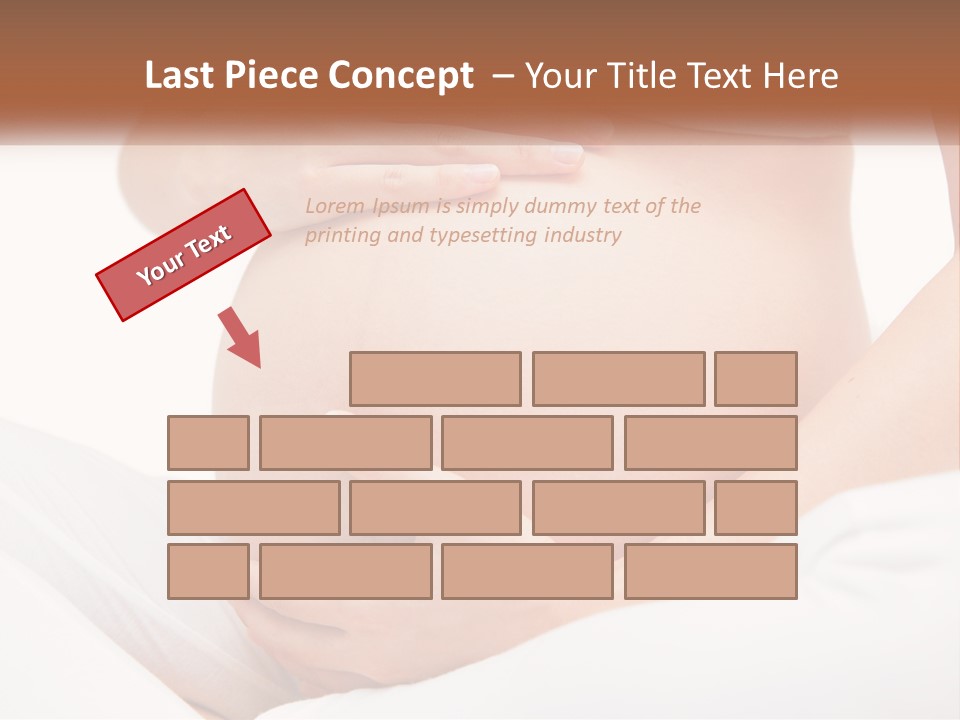 A Pregnant Woman Holding Her Belly In Her Hands PowerPoint Template