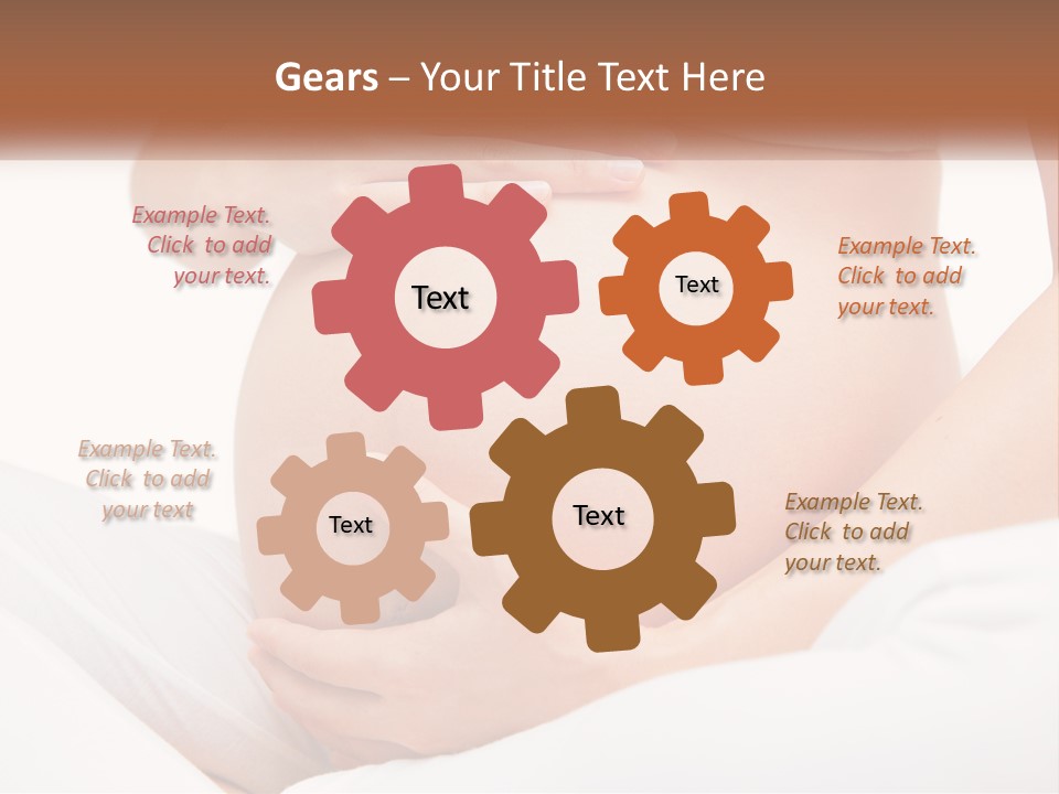 A Pregnant Woman Holding Her Belly In Her Hands PowerPoint Template