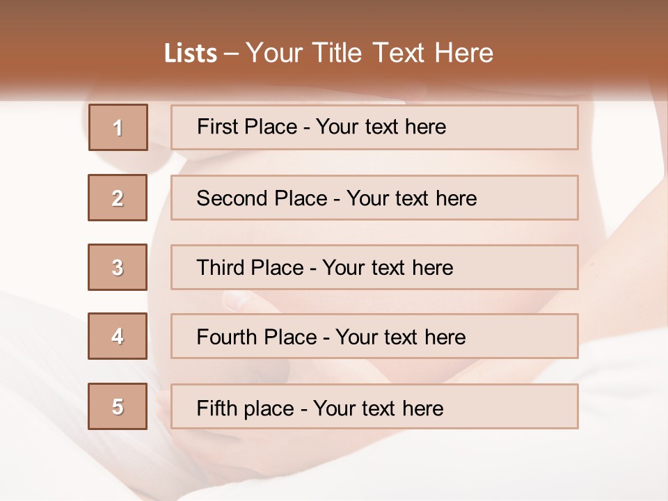 A Pregnant Woman Holding Her Belly In Her Hands PowerPoint Template
